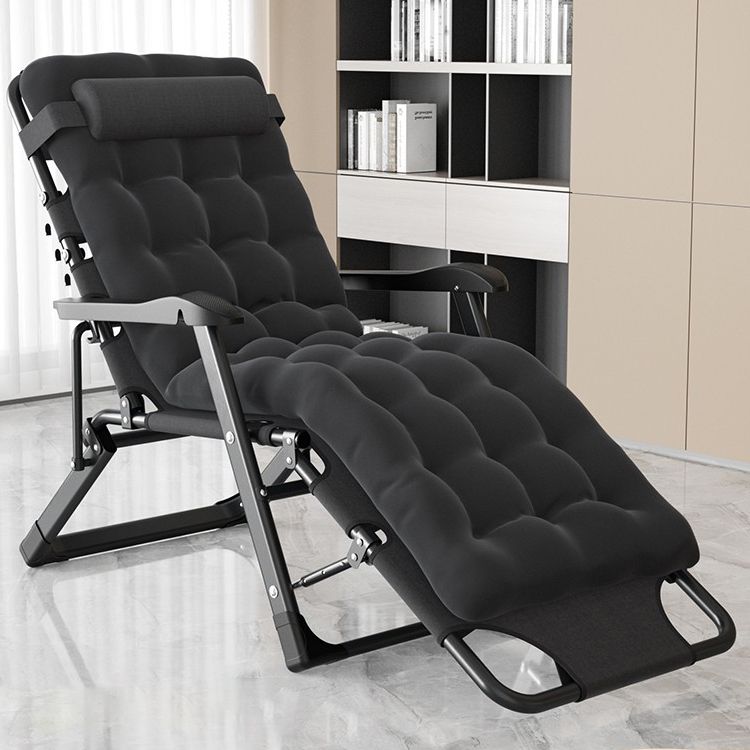 Contemporary Metal Base Recliner Chair with Black/ Golden Legs