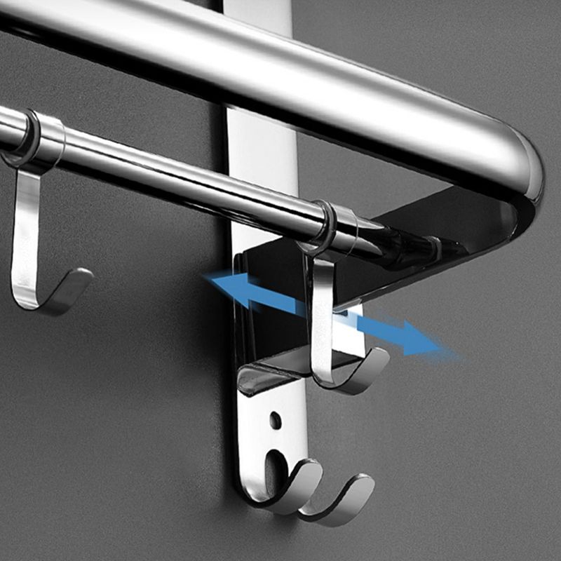 Modern Stainless Steel Towel Bar Bath Shelf Bathroom Accessory Set