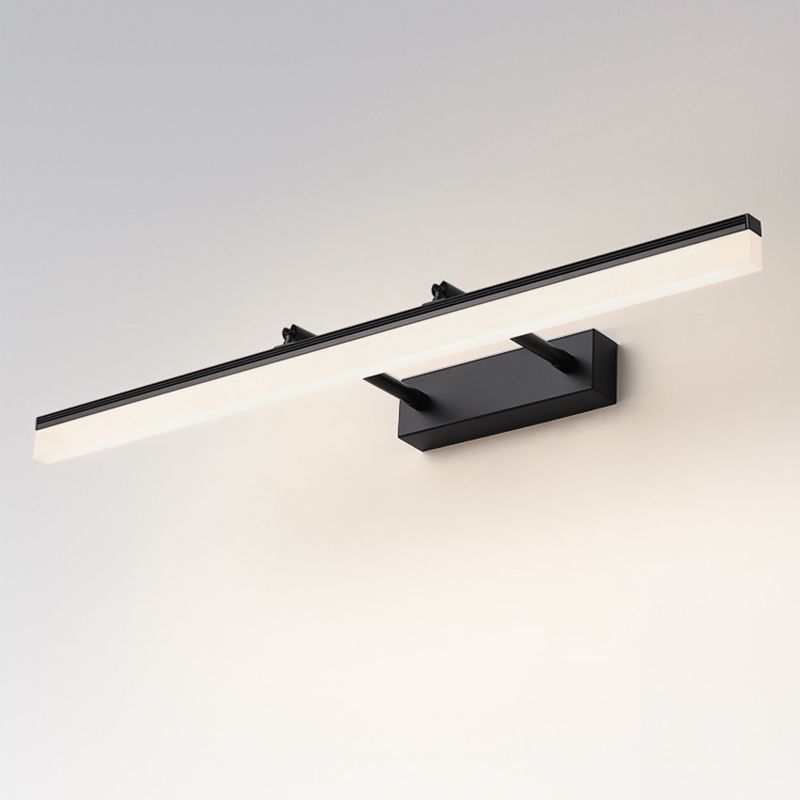 Single Black Finish Contemporary Vanity Light Linear LED Bath Bar Bathroom