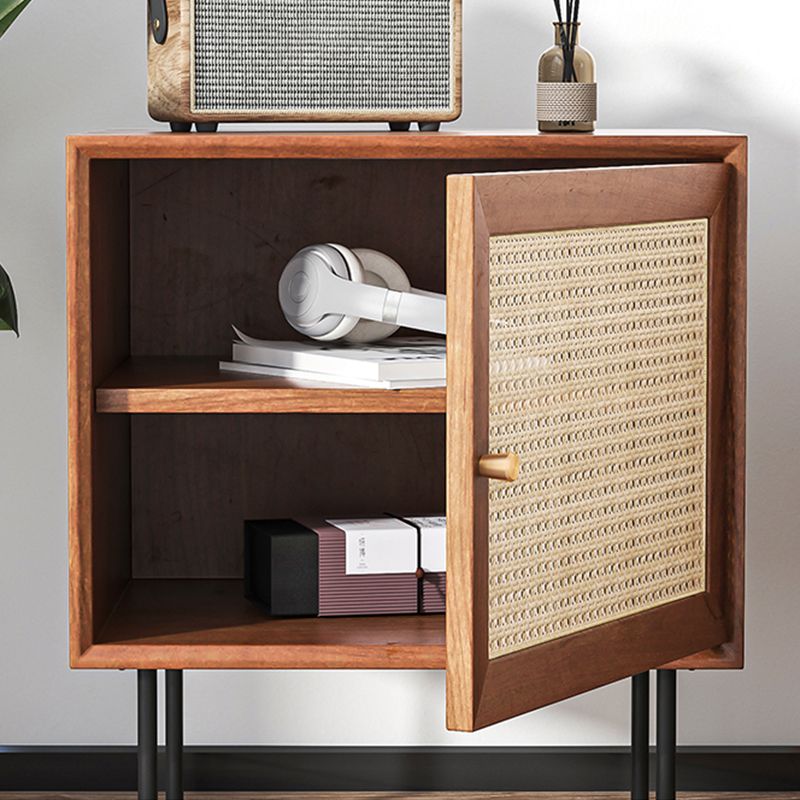 Solid Wood Bedside Table, Contemporary Nightstand with Storage