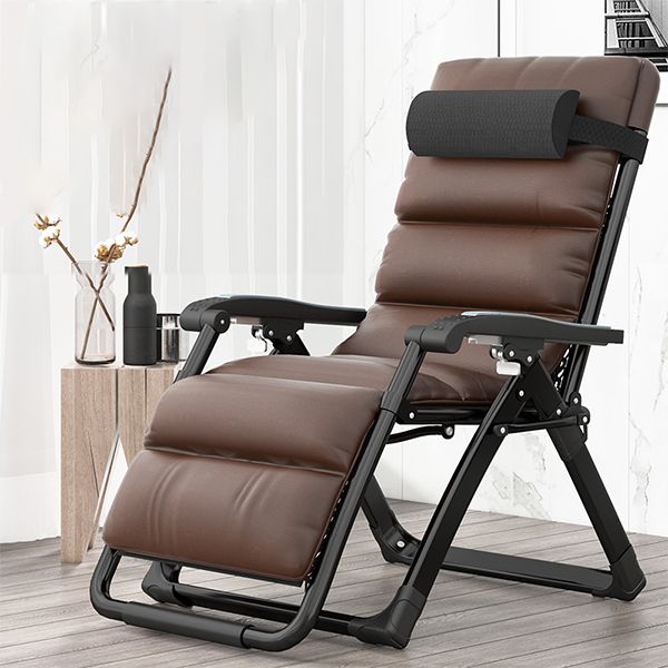 Contemporary Standard Recliner with Removable Cushions and Metal Legs