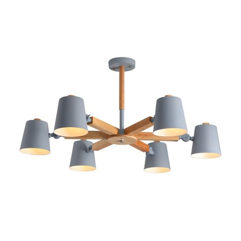 Bell Shape Pendant Chandeliers Modern Wood Hanging Pendant Lights