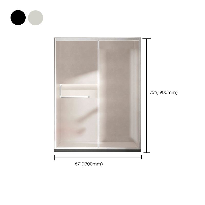 One-shaped Sliding Shower Doors Transparent Tempered Glass Shower Door