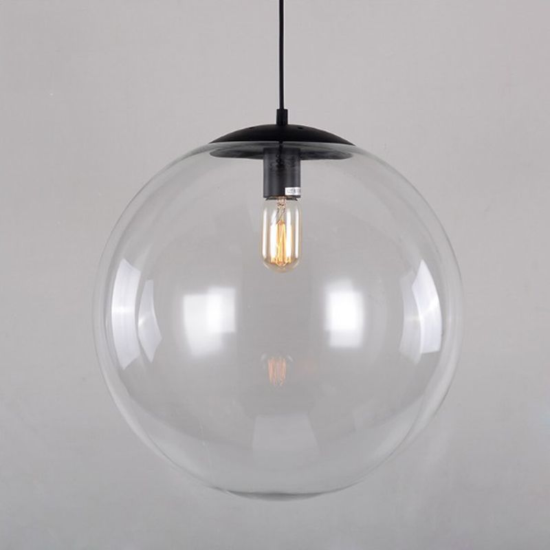 Globe Pendant Lighting Fixtures Industrial Glass 1 Light Pendants