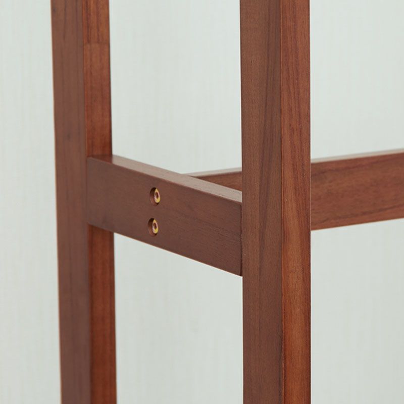 64" Modern and Contemporary Hanging Hall Tree Pine Coat Hanger with Hanging Rail and Hooks