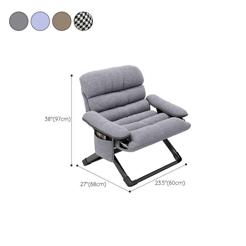 Contemporary Indoor Recliner Chair with Arm Storage Rocker Chair