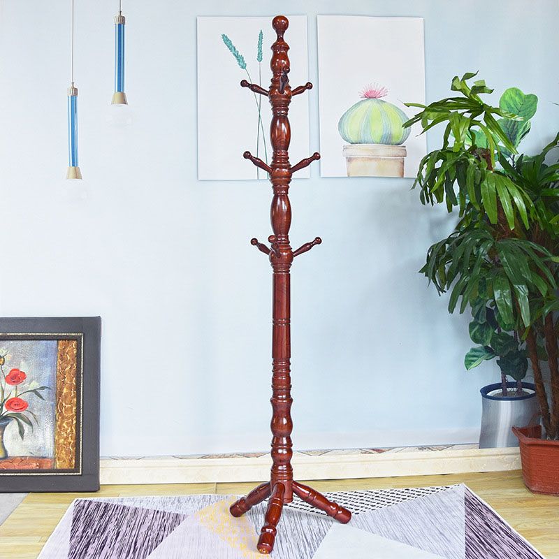 Mid Century Modern Hall Tree Wooden Indoor Hall Tree with Hooks