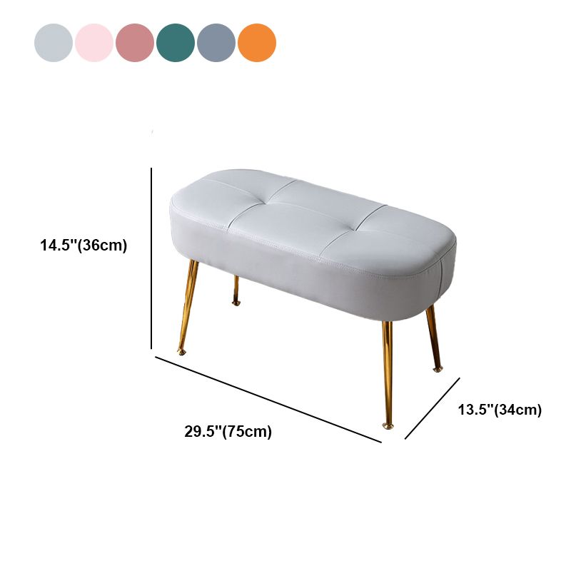 14.2"H Glam Bench Cushioned Tufted Entryway and Bedroom Bench