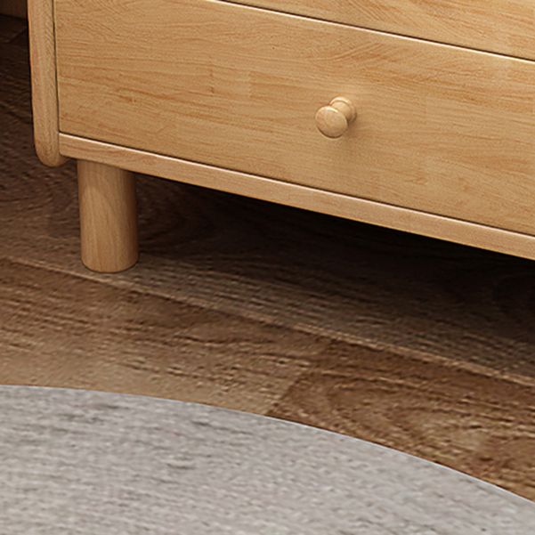 Nordic Solid Wood Nightstands Kid Bedside Table with Drawers