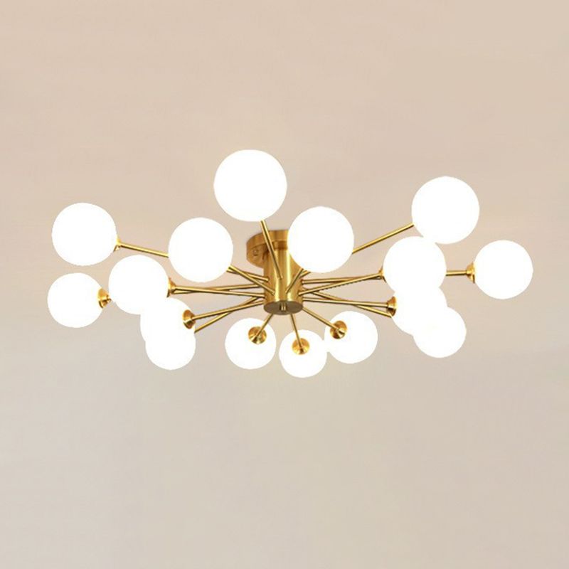 Modern Metallic Ceiling Light Globe Flush Mount Lighting for Foyer