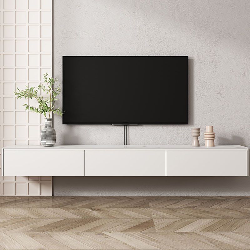 Modern TV Media Console Enclosed Storage TV Console with Drawers