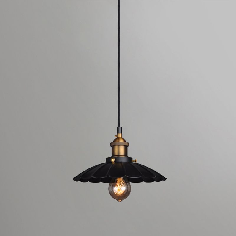 Scalloped suspendre Light Light Industrial Style Metal Pendant Pending Lights pour restaurant