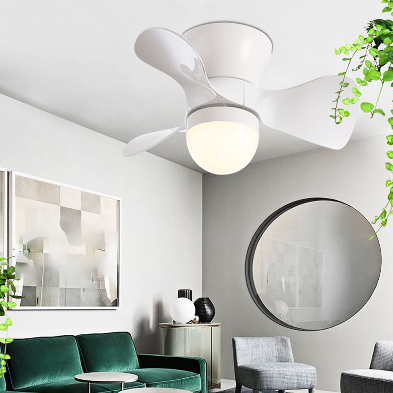 Nordic Style Ceiling Fan Lamp LED Round Shape Ceiling Fan Light for Children's Room