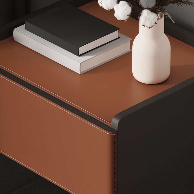 Modern Style Leather Bedside Cabinet 1 Drawer Night Stand for Bedroom