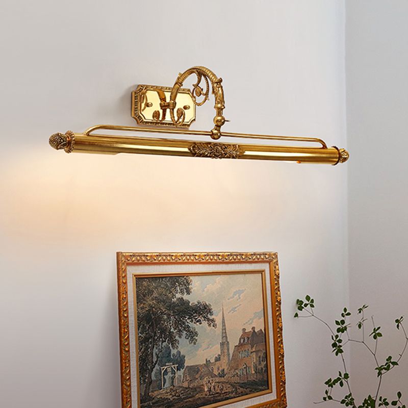 30 "/22" langes Eitelkeitslicht mit Geweih Mitte des Jahrhunderts moderne Wandmontage Licht in Gold