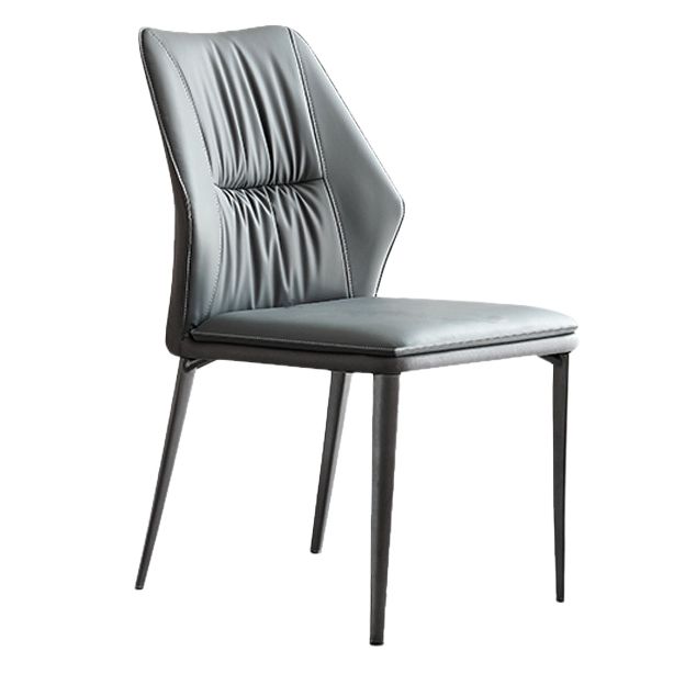 Contemporary Style Chair Armless Chairs for Kitchen with Metal Legs