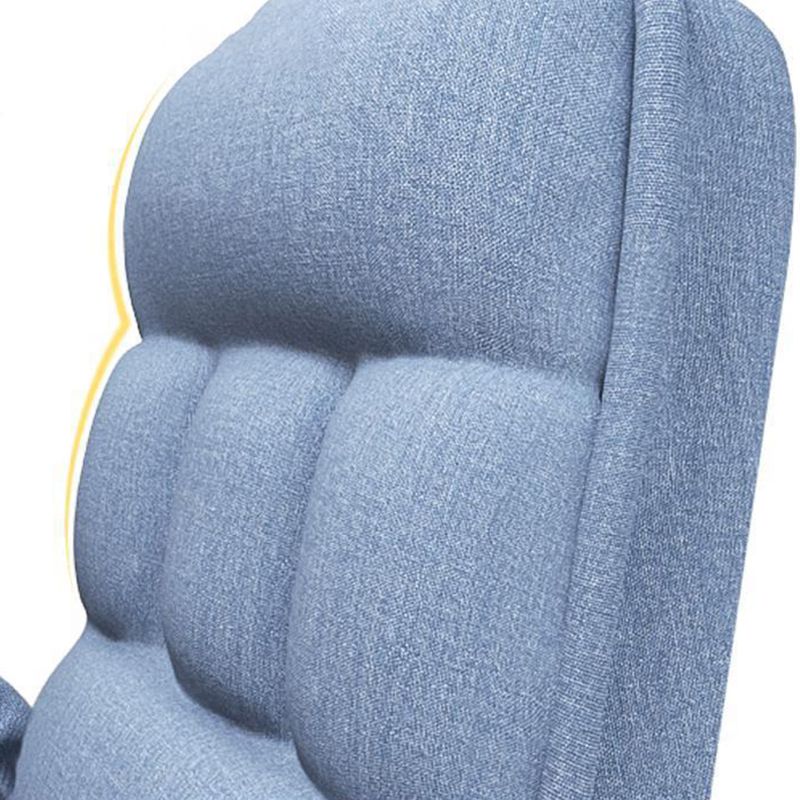 Contemporary Fabric Swivel Chair High-Back with Fixed Arm Chair