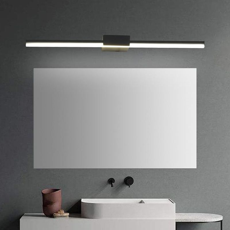 Metal Linear Mirror Wall Light Modern 1-Light Mirror Wall Mount Fixture