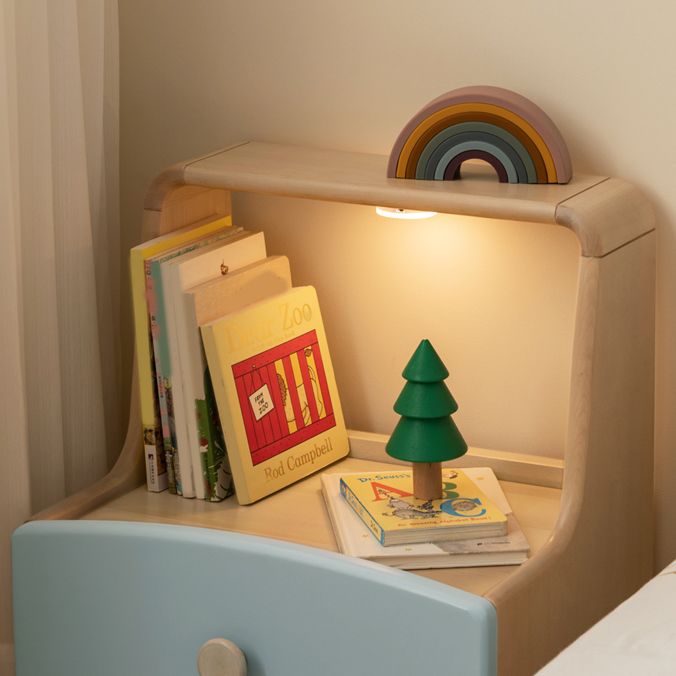 Solid Wood Bedside Table for Nursery Storage Bedside Table for Nursery