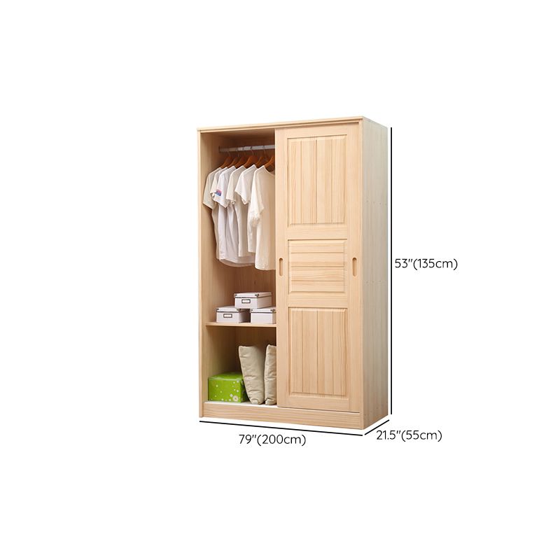 Urban Brown Kids Closet 1-Drawer Wooden High Gloss Coat Locker