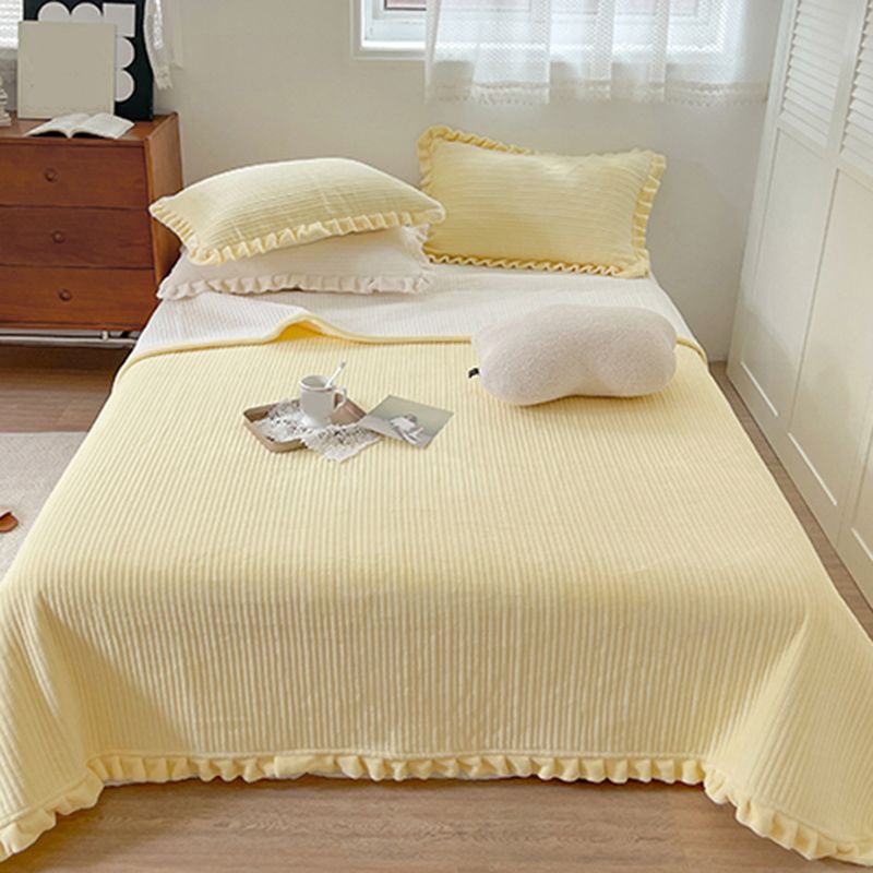 Solid Color Bed Sheet Set Polyester Breathable Bed Sheet Set