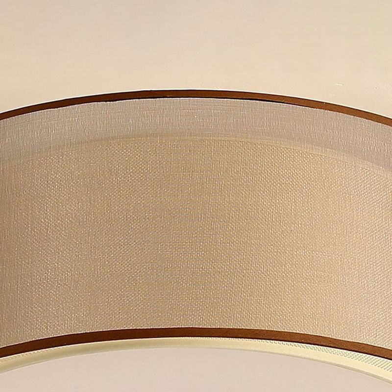 Multi Lights Ceiling Light Simple Flush Mount Ceiling Lamp with Fabric Shade for Bedroom