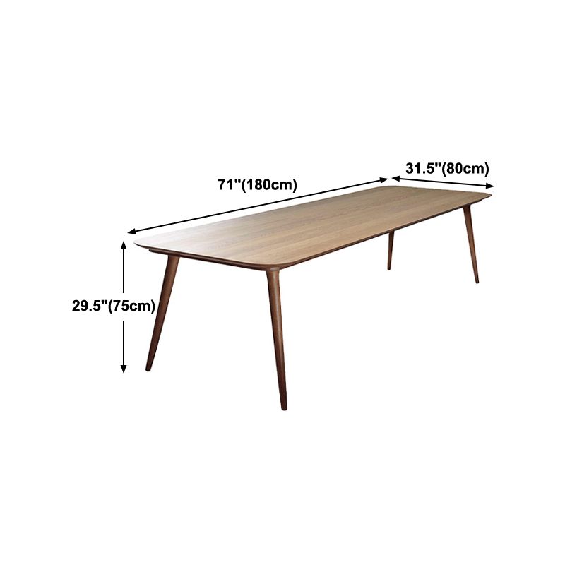 Modern & Contemporary Office Desk Curved Natural Solid Wood Writing Desk