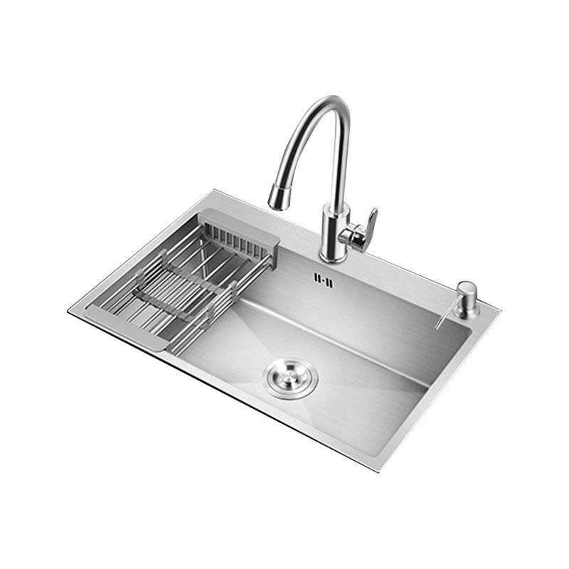 Classic Kitchen Sink Stainless Steel Friction Resistant Kitchen Sink with Drain Assembly