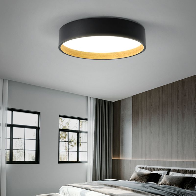 Modern Style Round Shape Ceiling Fixture Metal 1-Light Ceiling Light