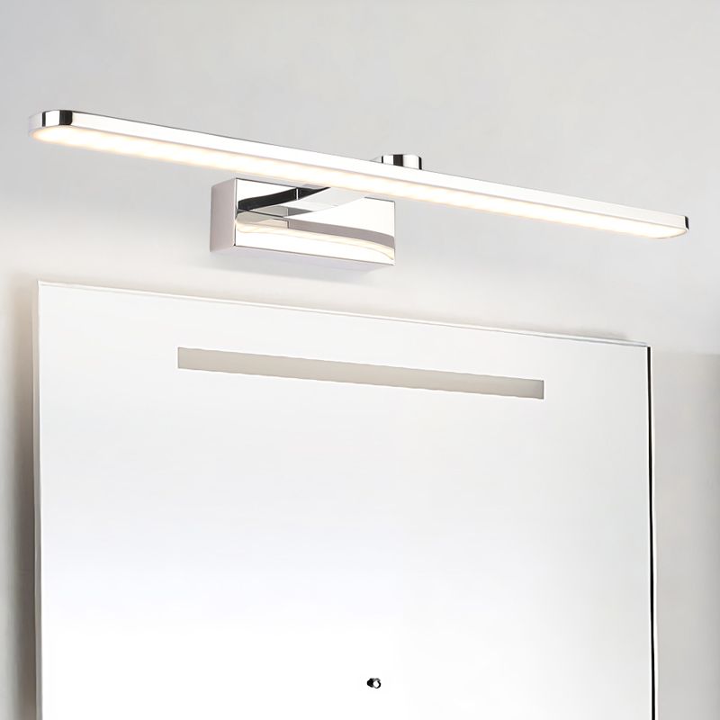 Elongated Acrylic Vanity Lighting Simple Style 16"/17"/23" L LED White Finish Wall Light Sconce for Bathroom in Warm/White Light