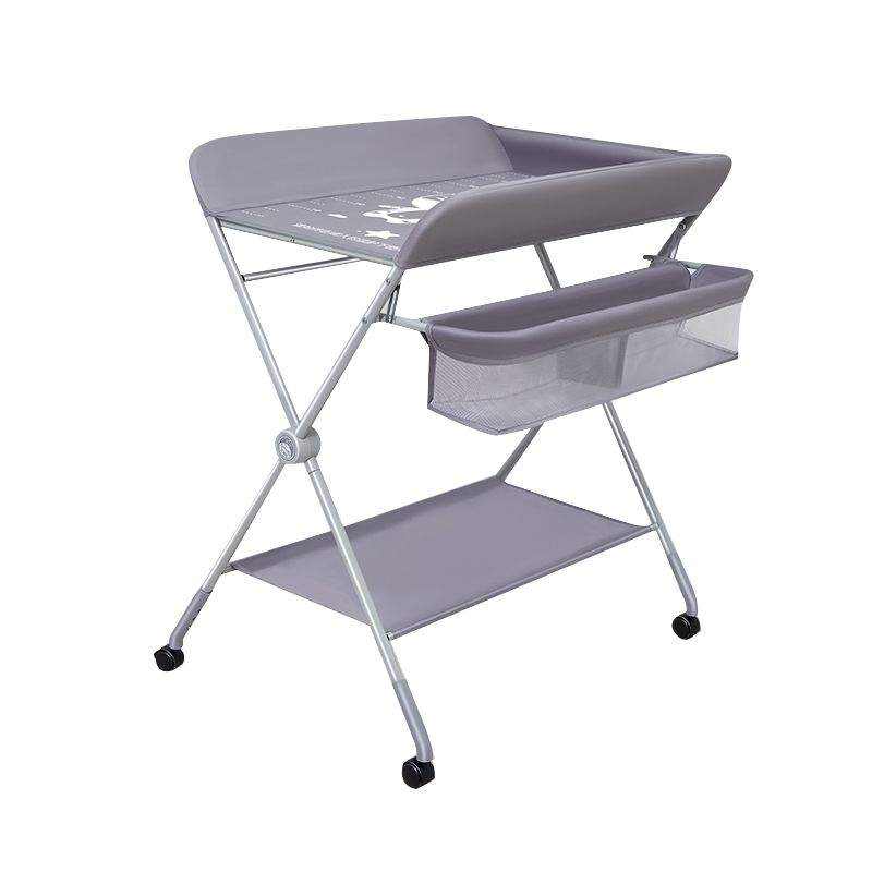 Folding and Portable Changing Table Metal Baby Changing Table with Pad