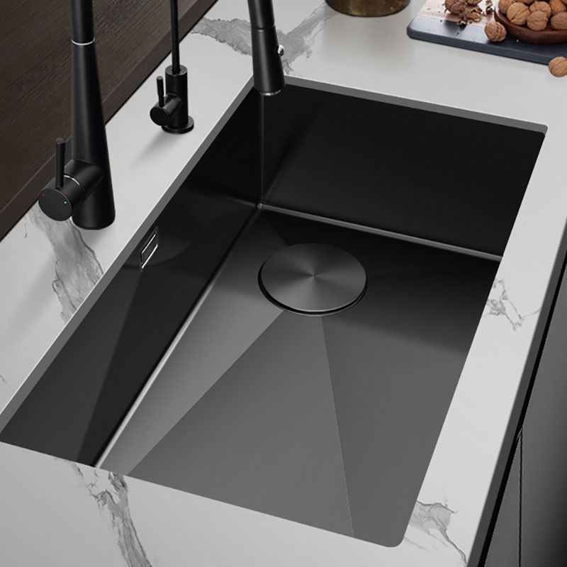 Modern Style Kitchen Sink Noise-cancelling Design Undermount Kitchen Sink with Faucet