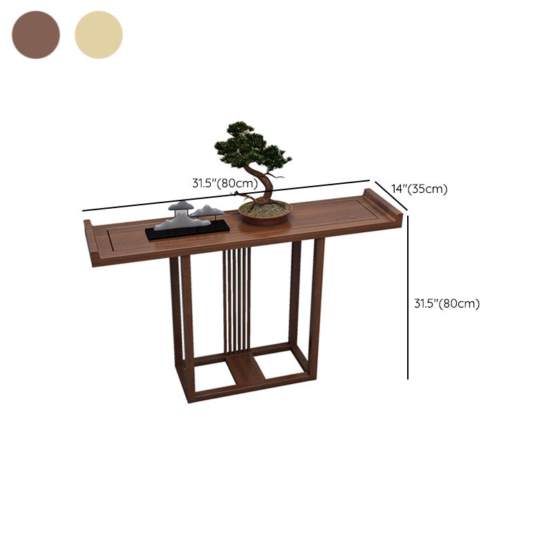 Rectangle Shape Contemporary Console Table Brown/Natural Console Sofa Table