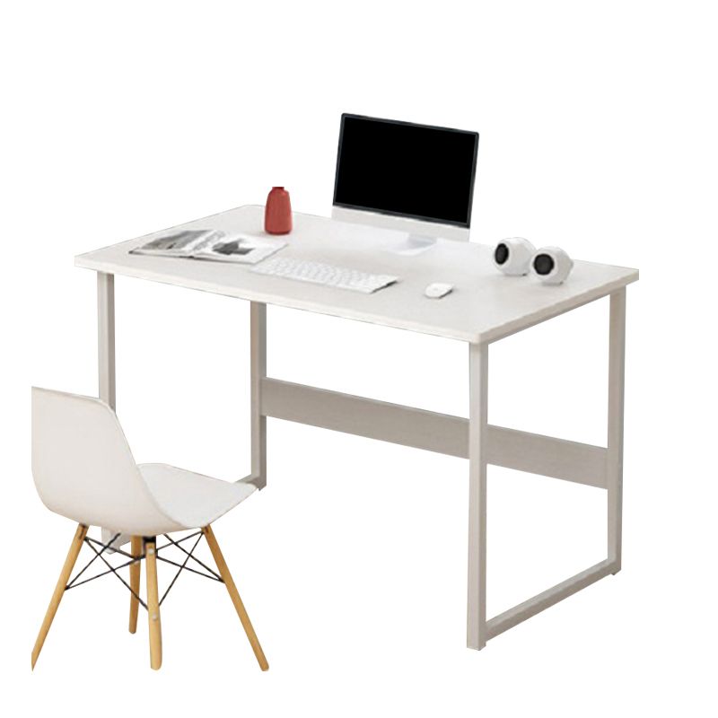 Contemporary Computer Desk Antique Finish Wooden Office Desk with Metal Legs