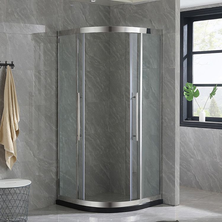 Semi-Frameless Tempered Glass Shower Enclosure Double Handles Shower Enclosure