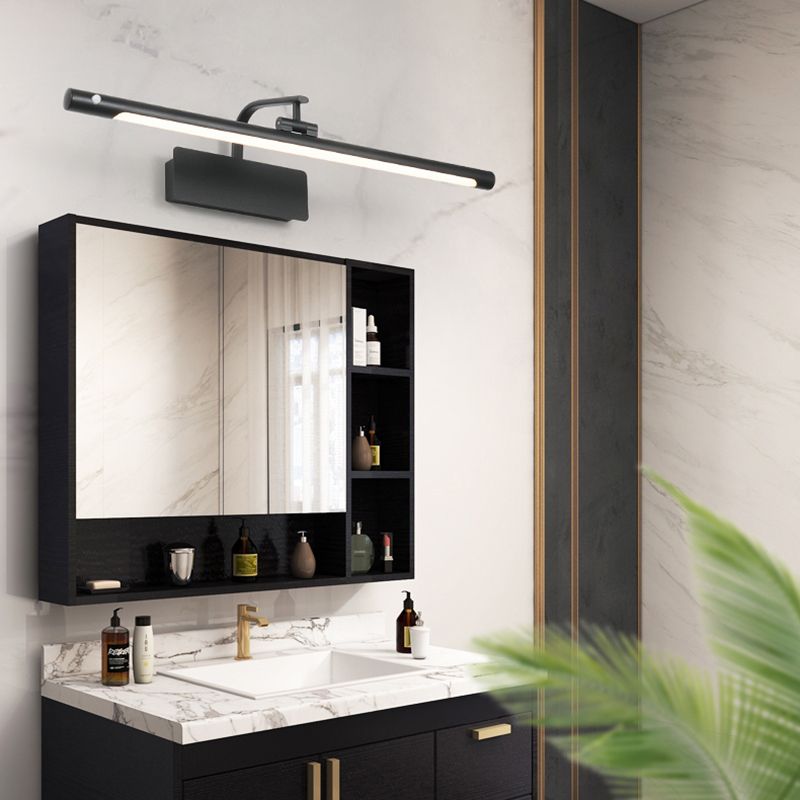 Modern Minimalist Style Streamlined Wall Mounted Vanity Lights Metal Wall Lighting Fixtures for Bathroom