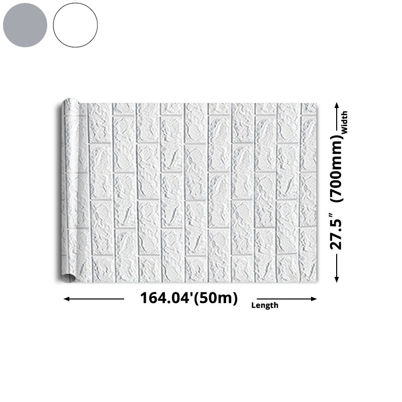 Modern Wall Ceiling 3D Embossed Peel and Stick Waterproof Wall Paneling in White