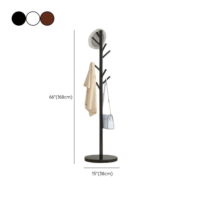 Wooden Entrance Hall Tree Modern Style Simple Home Floor Coat Rack