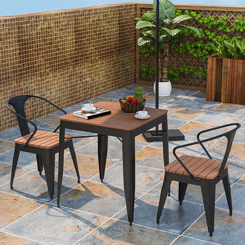 Industrial 1/3/5 Piece Dining Set Reclaimed Wood Dining Table Set for Patio