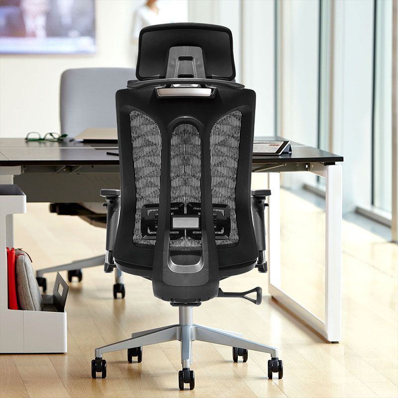 High Back Office Chair Adjustable Armrest Desk Chair with Headrest and Wheels