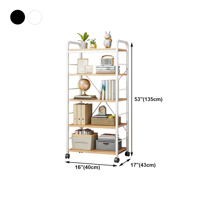 Contemporary Style Bookcase Vertical Open Back Bookshelf for Home Office