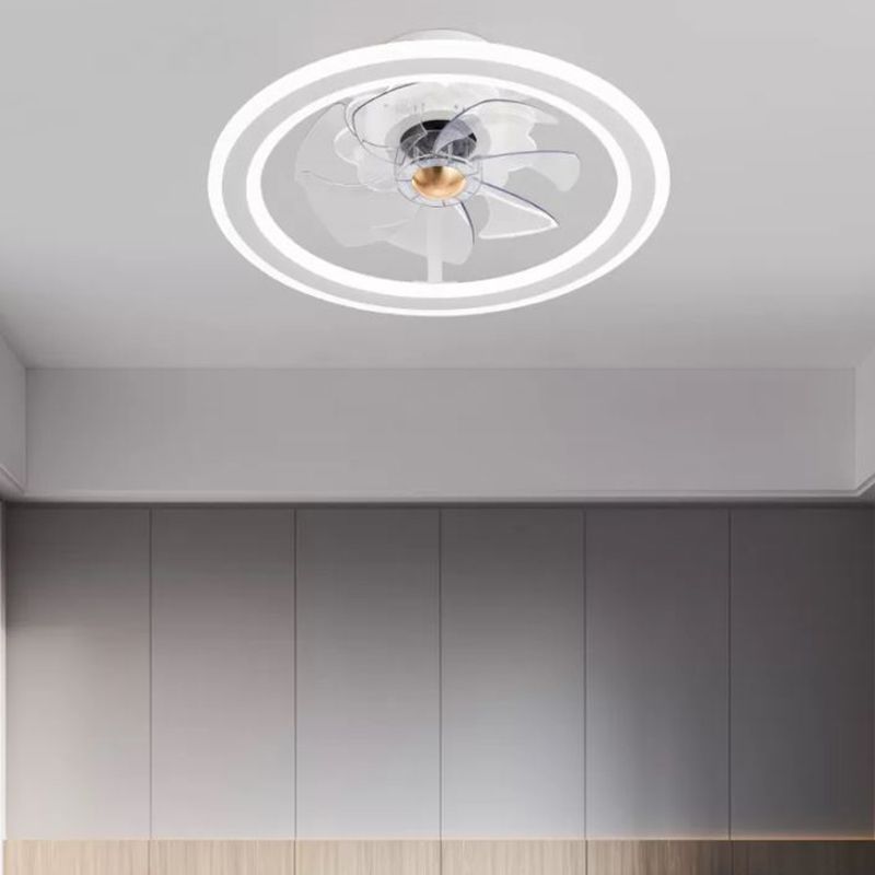 Metal Circular Ceiling Fan Light Simplicity LED Ceiling Mounted Light