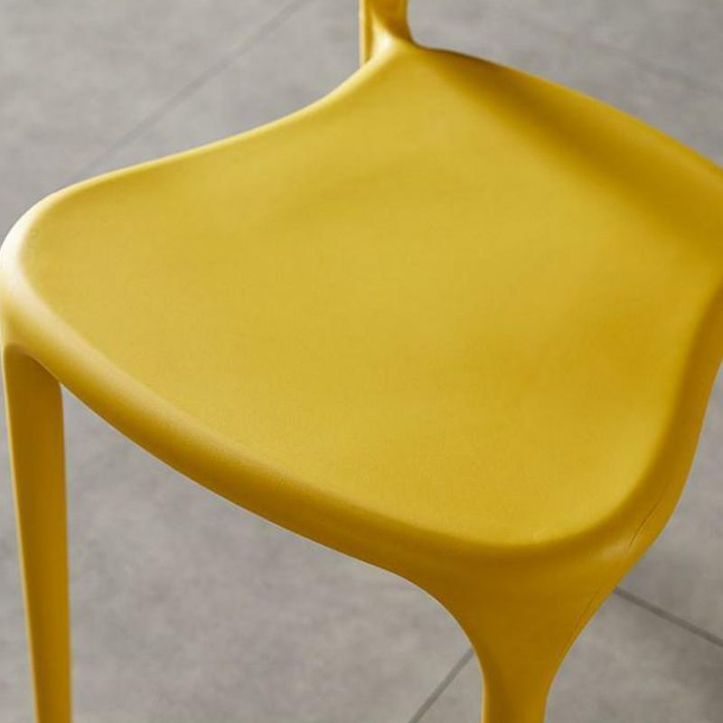 Scandinavian Plastic Home Dining Side Chair Open Back Dining Side Chair