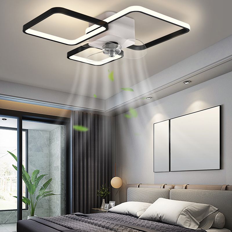 Ceiling Fan Light Modern Style LED Ceiling Light Fixture for Bedroom