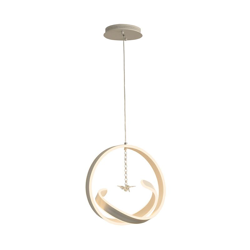 Lustre de pendentif en forme de boucle art déco lustre LED Chandelier