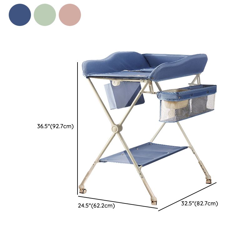 Portable Safety Rails Baby Changing Table Flat Top Changing Table with Shelf