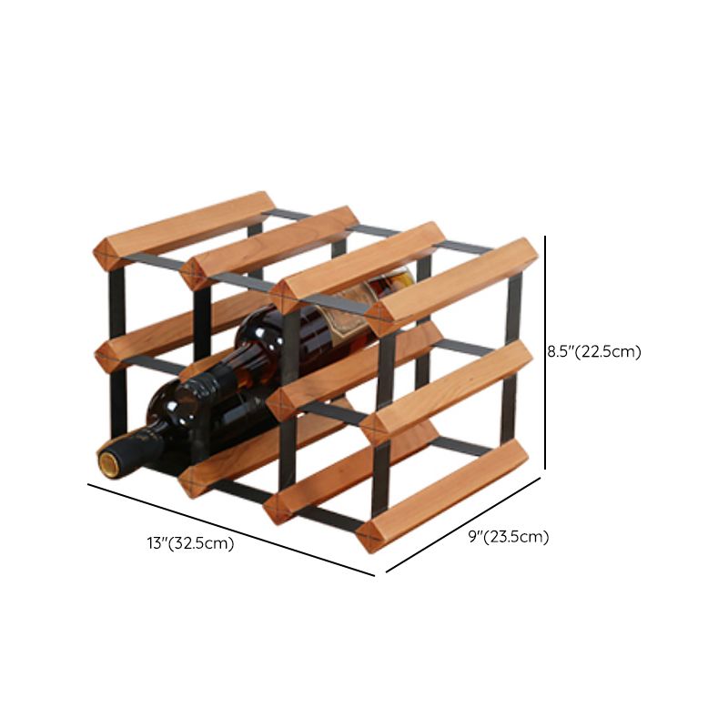 Tabletop Wine Rack Solid Wood Wine Bottle Rack for Living Room