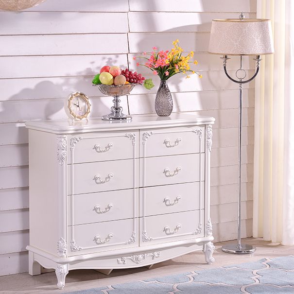 Modern Style Engineered Wood Buffet Sideboard White Buffet Server for Dining Room