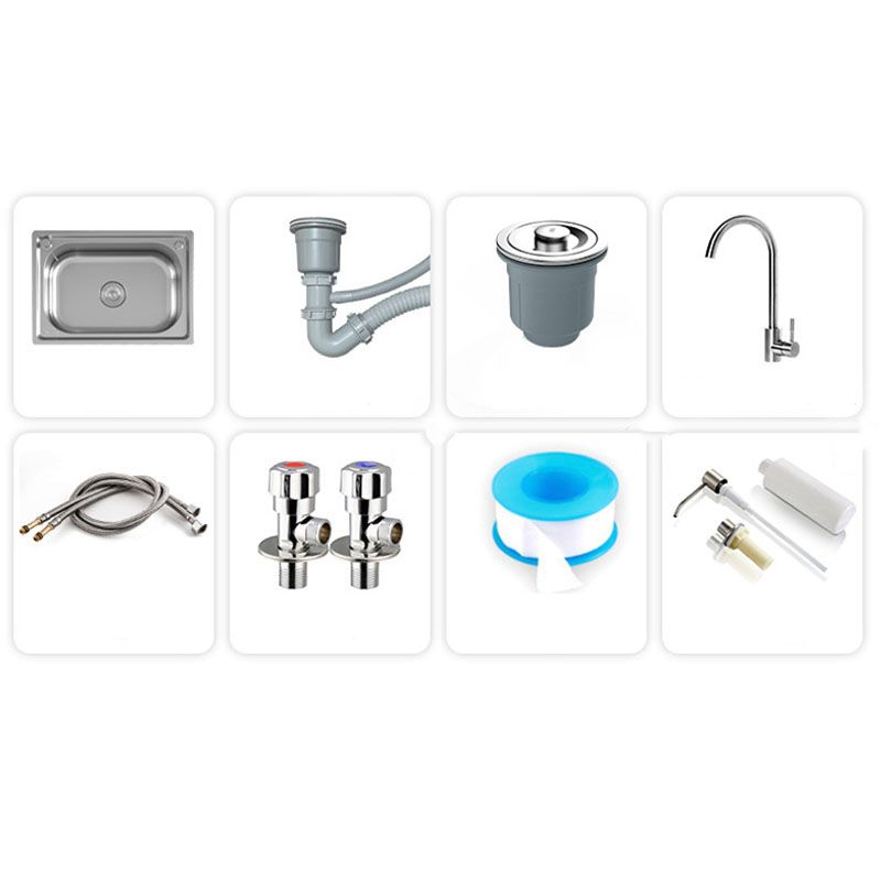 Modern Workstation Sink Stainless Steel Drain Assembly and Faucet Kitchen Sink