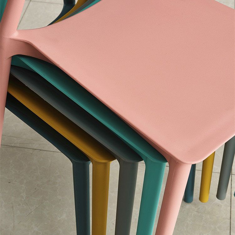 Modern Style Side Chair Plastic Open Back Dining Chair for Kitchen